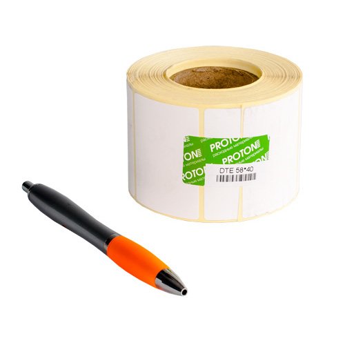 Термоэтикетка с защитным покрытием 58 x 60 мм