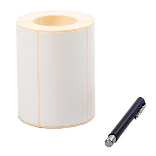 Полиэтиленовая белая этикетка 100 х 53 мм (1 ряд, 1000 шт, втулка 40)