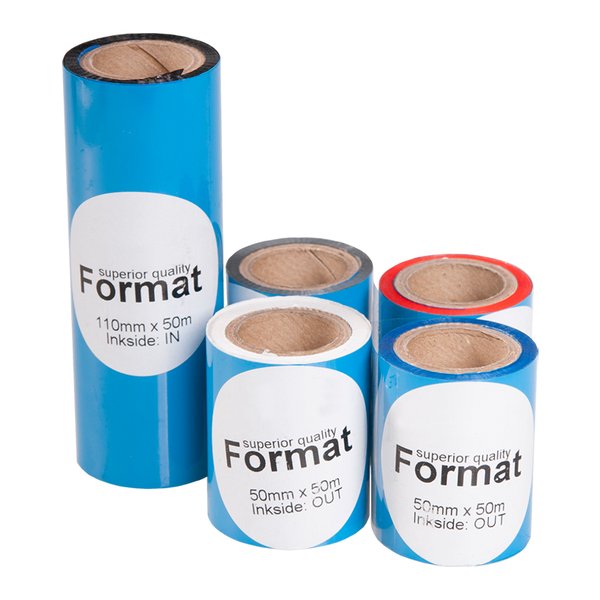 Термотрансферная лента Format R500, 100 мм х 450 м, Resin, OUT, Светло-бежевая